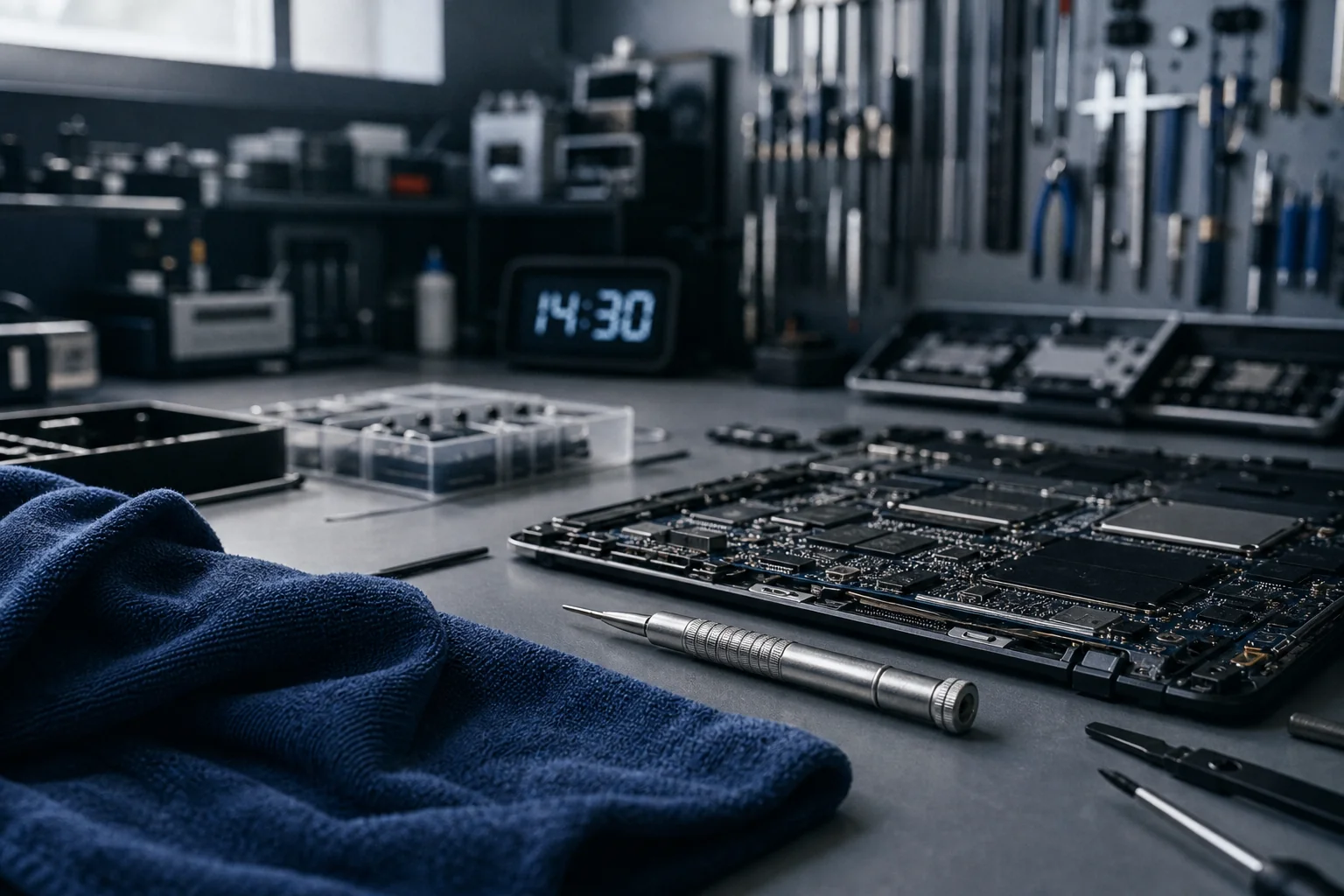 Premium IT repair workstation with tools